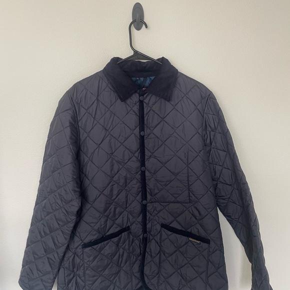 NWT Lavenham Mens Large Quilted Jacket Navy Blue Outerwear